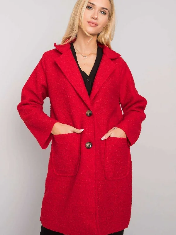 Coat Och Bella Zip Front Button Front Snap Front