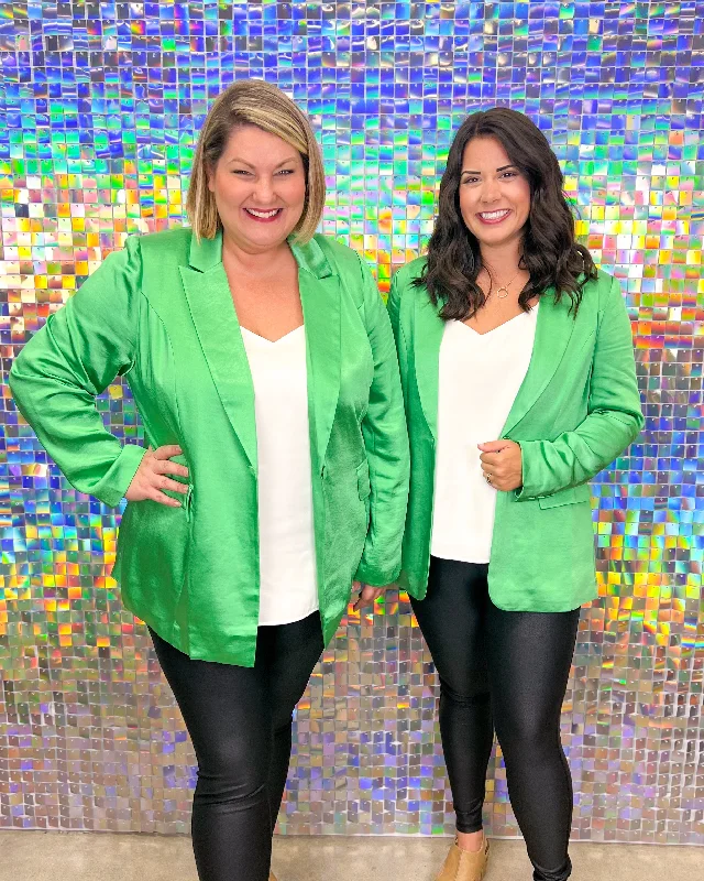 Taylor Satin Blazer - Spearmint Women's Classic Blazer