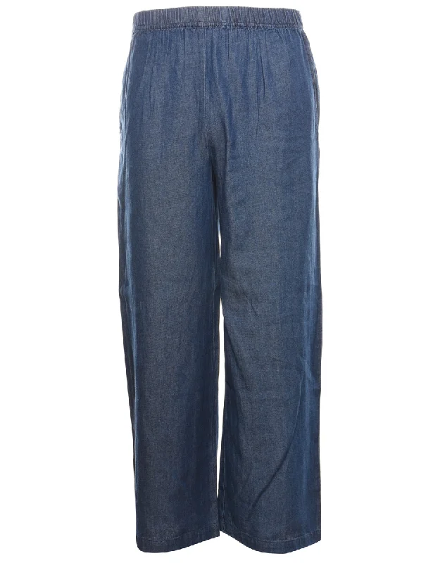 Casual Medium Wash Denim Trousers - W28 L30 Trousers Floral Bohemian