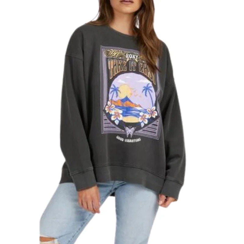 ROXY -  Into the Night Sweatshirt Hoodie with High Neck Warm Protective