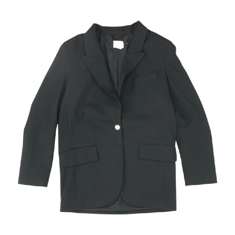 Black Solid Blazer Women's Premium Blazer