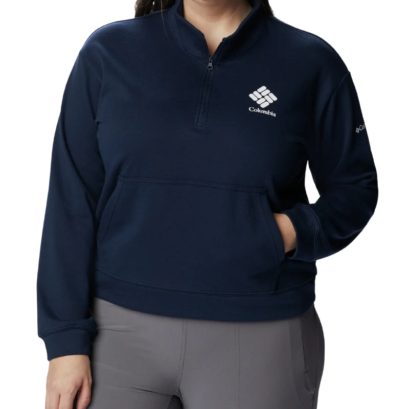 COLUMBIA - Plus Size Trek Quarter-Zip Sweatshirt Hoodie with Puffed Sleeves Voluminous Trendy COLUMBIA - Plus Size Trek Quarter-Zip Sweatshirt Hoodie with Puffed Sleeves Voluminous Trendy