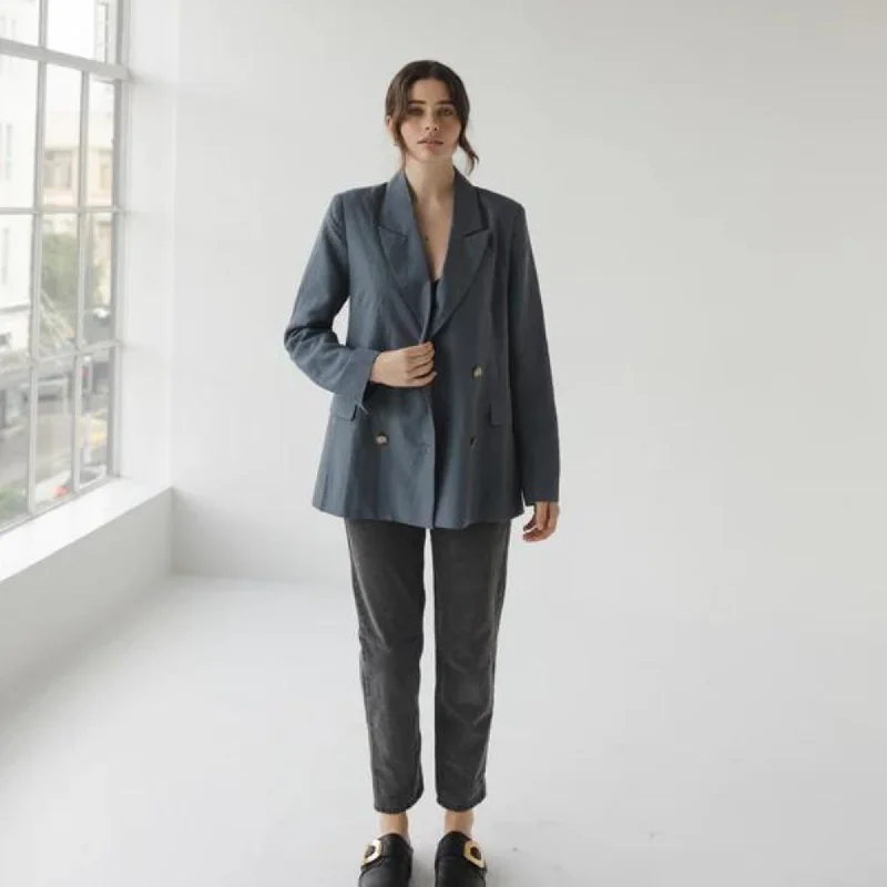 Sophie - Forever Blazer - Fog Plus Size Women's Coat