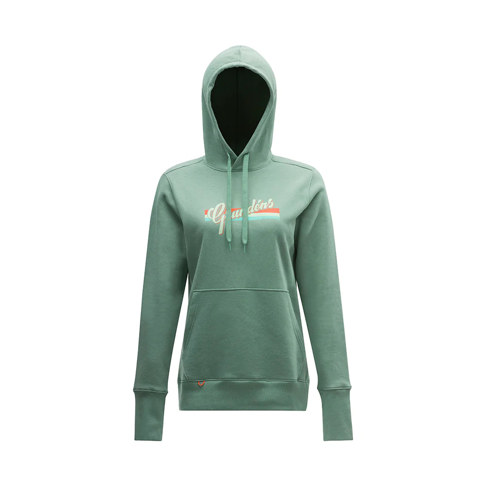 WOMEN’S SCRIPT HOODIE Hoodie with Raw Hem Edgy Unfinished