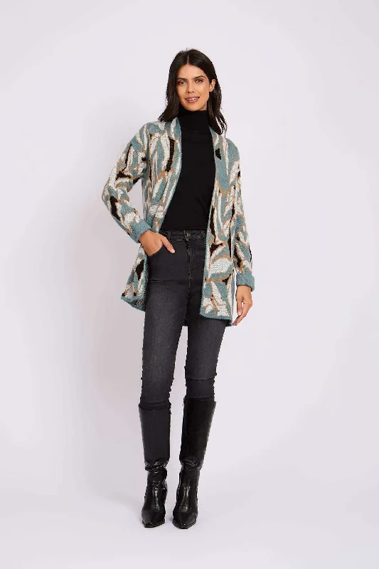 Women Regular Fit Cardigan - Multicolor Elasticated Padded Insulated
