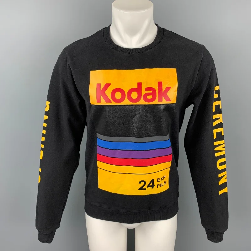 OPENING CEREMONY Size M Black Kodak Film Cotton Sweatshirt Hoodie with Drawstring Waist Adjustable Fitted OPENING CEREMONY Size M Black Kodak Film Cotton Sweatshirt Hoodie with Drawstring Waist Adjustable Fitted