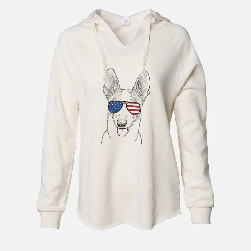 USA Berlin the Carolina Dog - Cali Wave Hooded Sweatshirt Hoodie with Contrast Stitching Detailed Premium USA Berlin the Carolina Dog - Cali Wave Hooded Sweatshirt Hoodie with Contrast Stitching Detailed Premium