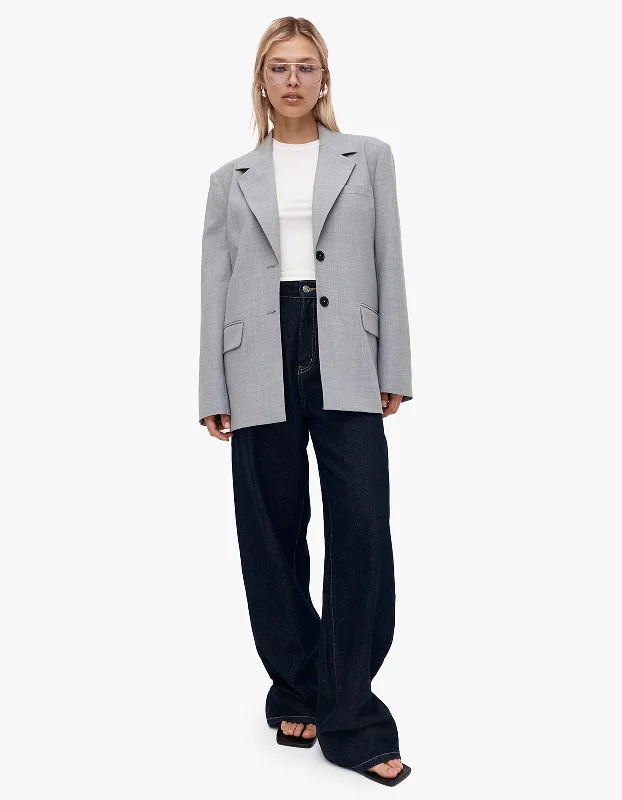 Rebe Blazer - Light Grey Women's Wedding Blazer