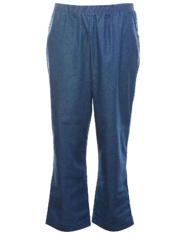 Alfred Dunner Casual Medium Wash Denim Trousers - W30 L27 Trousers High Rise Slim Fit