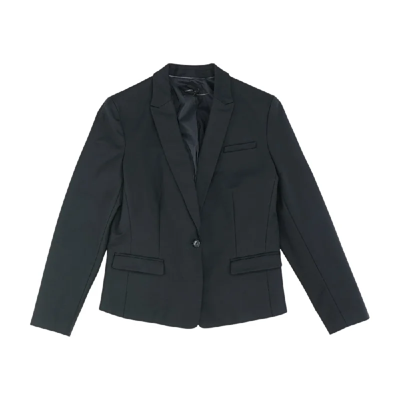 Black Solid Blazer Women's Handmade Blazer