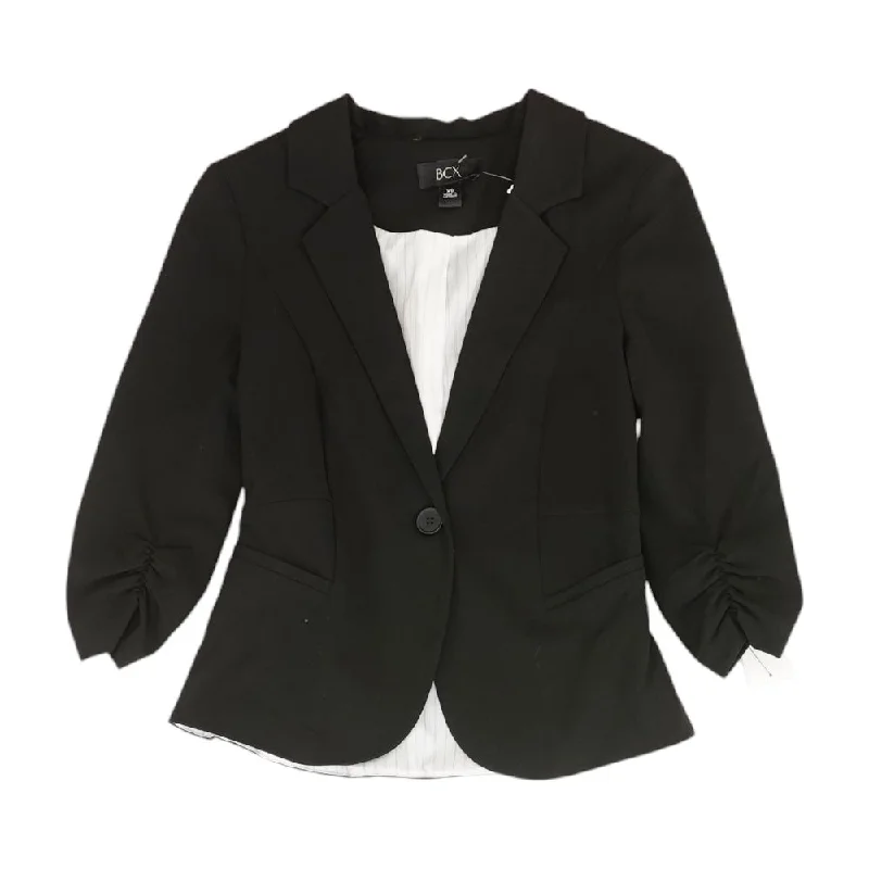 Black Solid Blazer Women's Travel Jacket