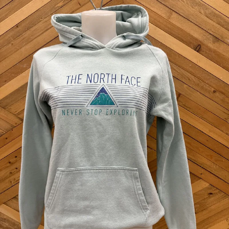 The North Face - Women's Hoodie - MSRP $85: Light Blue-women-MD Hoodie with Color Block Contrast Stylish The North Face - Women's Hoodie - MSRP $85: Light Blue-women-MD Hoodie with Color Block Contrast Stylish