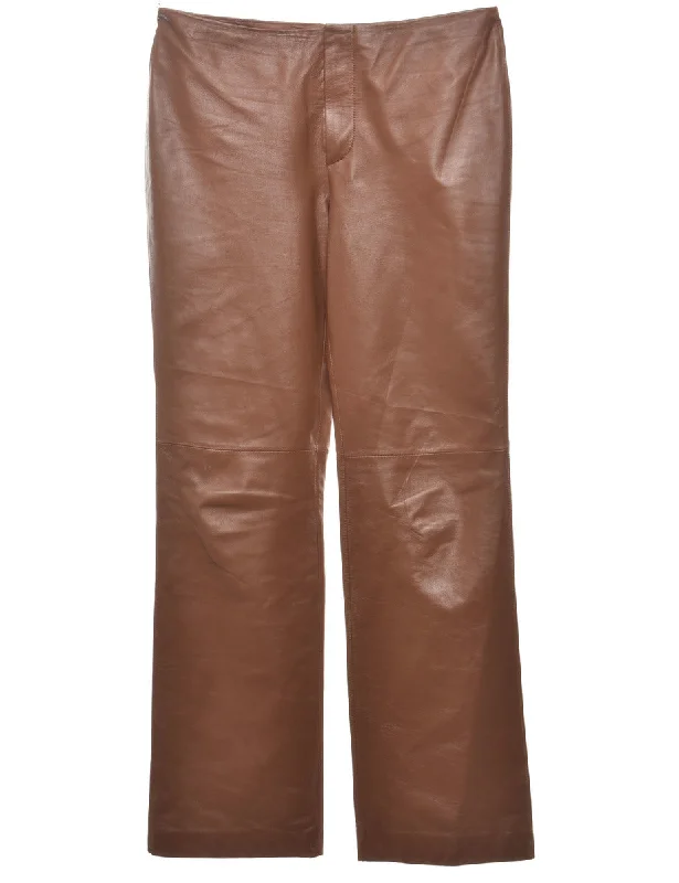 Tapered Leather Trousers - W31 L30 Trousers Velvet Soft