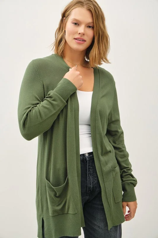 An Essential Knit Cardigan (Plus) Bright Pastel Dark