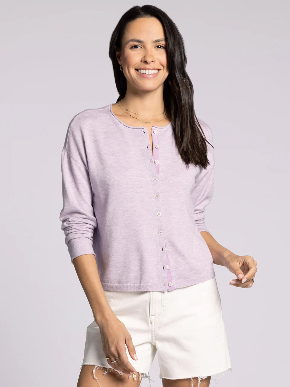 Della Cardigan (Thread & Supply) Crew Neck V-Neck Turtle Neck