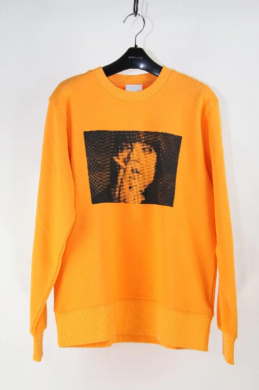 Photo Sweatshirt (Yellow) Hoodie with Drop Shoulder Relaxed Streetwear