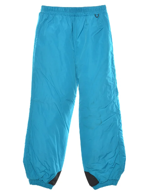 Columbia Wide Leg Turquoise Ski Trousers - W26 Trousers Floral Bohemian