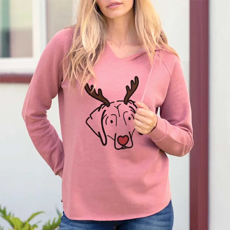 Red Nose Beagle - Aly - Cali Wave Hooded Sweatshirt Hoodie with Hem Patch Decorative Personalized Red Nose Beagle - Aly - Cali Wave Hooded Sweatshirt Hoodie with Hem Patch Decorative Personalized