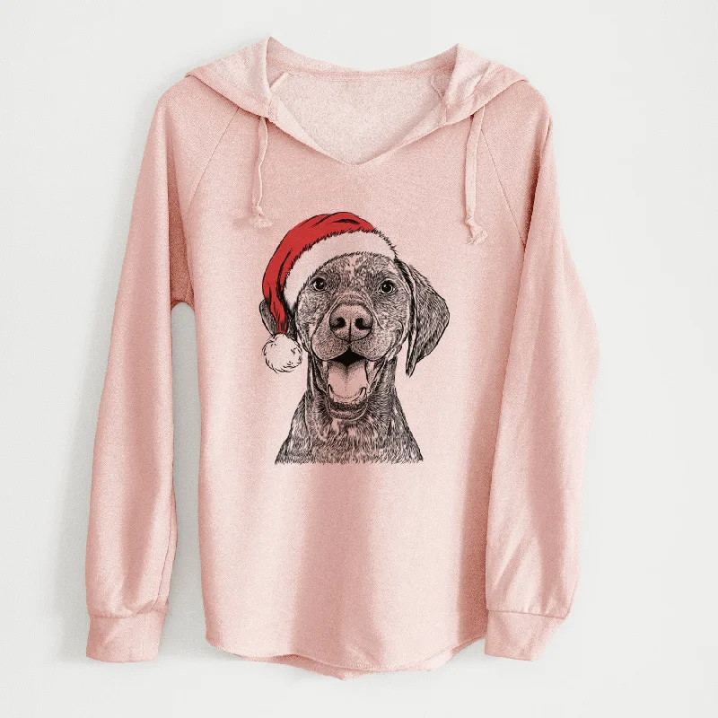 Santa Hudson the German Shorthaired Pointer - Cali Wave Hooded Sweatshirt Hoodie with Set-In Sleeves Structured Classic