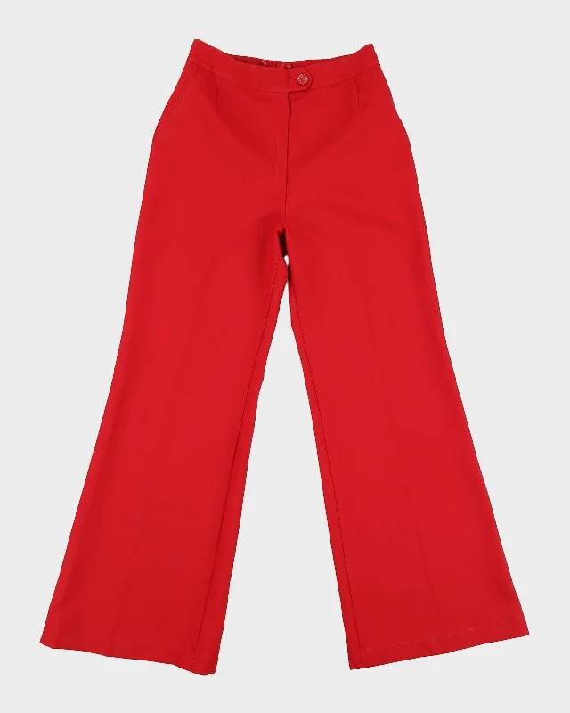 Vintage Burgundy high Waisted Trousers - S Trousers Essential Wardrobe