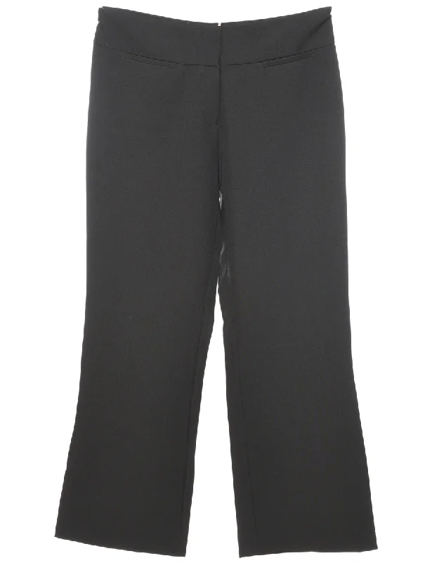 Black Flared Trousers - W35 L31 Trousers versatile functional