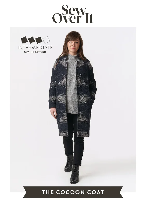 Cocoon Coat PDF Sewing Pattern Trench Raincoat Windbreaker