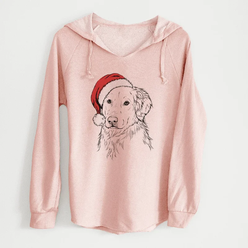 Santa Spencer the Golden Retriever - Cali Wave Hooded Sweatshirt Hoodie with Rolled Sleeves Casual Relaxed Santa Spencer the Golden Retriever - Cali Wave Hooded Sweatshirt Hoodie with Rolled Sleeves Casual Relaxed