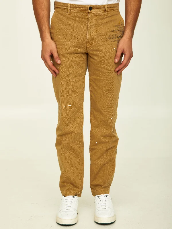 Camel Cotton Trousers Trousers Bestseller Popular