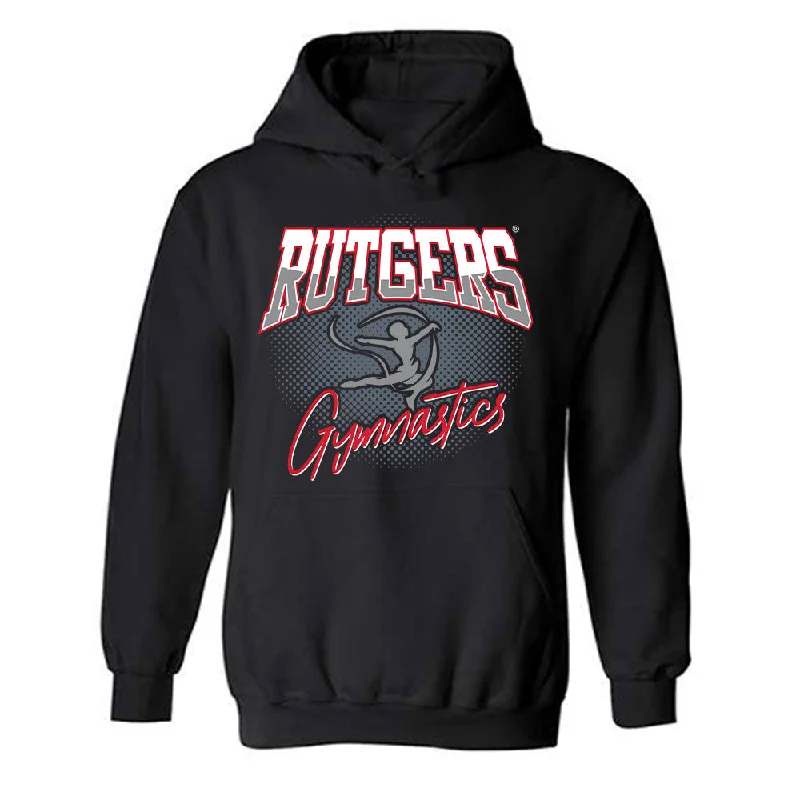 Rutgers - NCAA Women's Gymnastics : Reagan Schenkel - Generic Sports Shersey Hooded Sweatshirt Hoodie with Hem Embroidery Detailed Premium Rutgers - NCAA Women's Gymnastics : Reagan Schenkel - Generic Sports Shersey Hooded Sweatshirt Hoodie with Hem Embroidery Detailed Premium