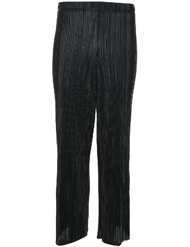 Black Culotte Style Trousers - W28 L29 Trousers Bootcut Casual
