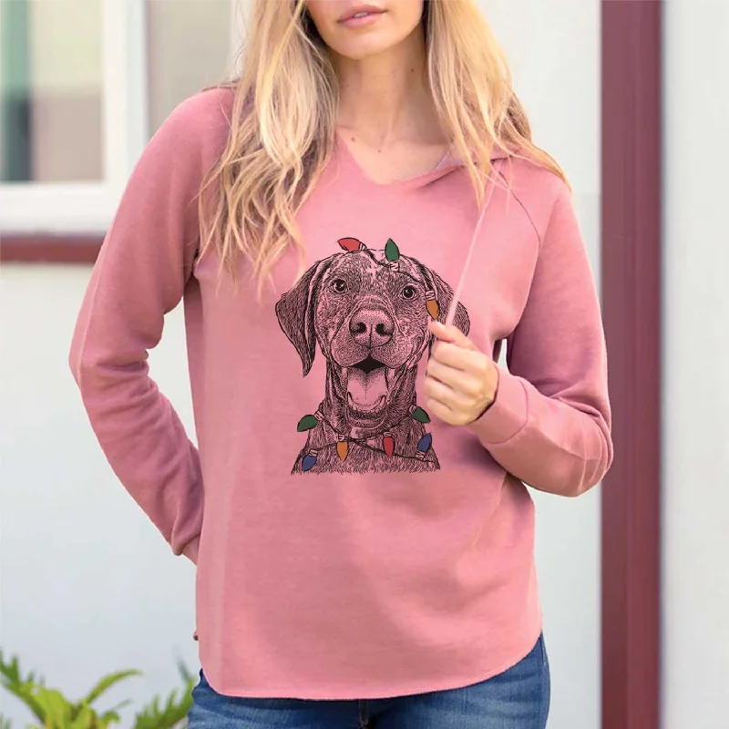 Christmas Lights Hudson the German Shorthaired Pointer - Cali Wave Hooded Sweatshirt Hoodie with Rolled Sleeves Casual Relaxed Christmas Lights Hudson the German Shorthaired Pointer - Cali Wave Hooded Sweatshirt Hoodie with Rolled Sleeves Casual Relaxed