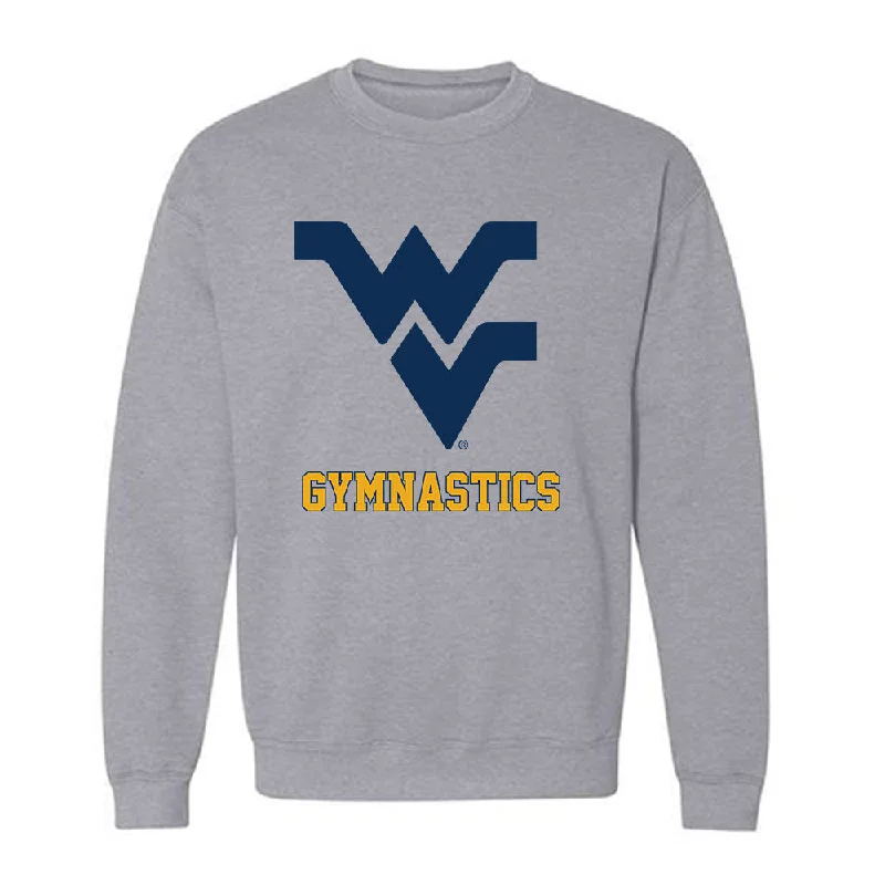 West Virginia - NCAA Women's Gymnastics : Sophia Rice - Fashion Shersey Crewneck Sweatshirt Hoodie with High Neck Warm Protective West Virginia - NCAA Women's Gymnastics : Sophia Rice - Fashion Shersey Crewneck Sweatshirt Hoodie with High Neck Warm Protective