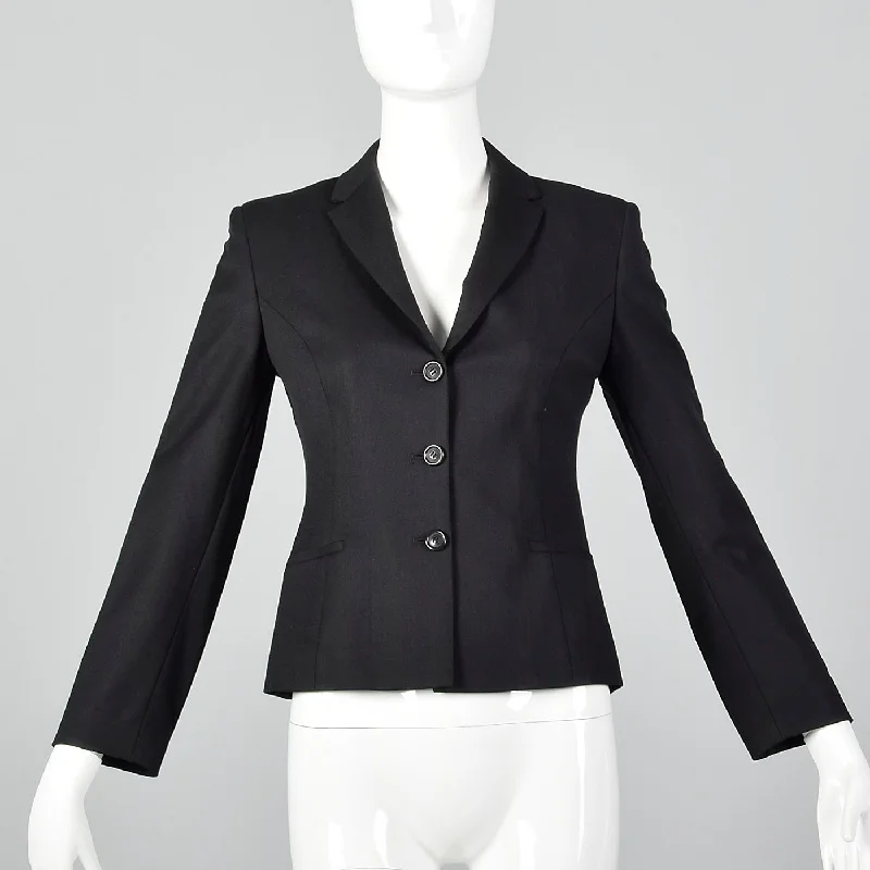 2000s Piazza Sempione Classic Black Blazer Women's Trendy Blazer