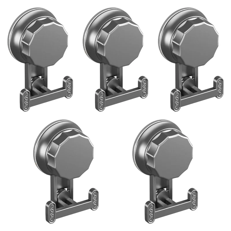 Maxbell 5 Pieces Suction Cup Hooks Vacuum Suction Cup Hooks for Restroom Coat Wreath Gray Down Puffer Quilted Maxbell 5 Pieces Suction Cup Hooks Vacuum Suction Cup Hooks for Restroom Coat Wreath Gray Down Puffer Quilted