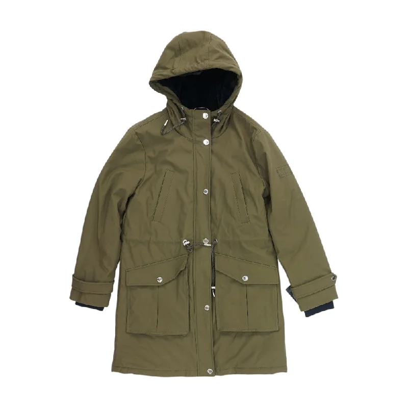 Green Solid Coat Cape Coat Herringbone Coat Tweed Coat