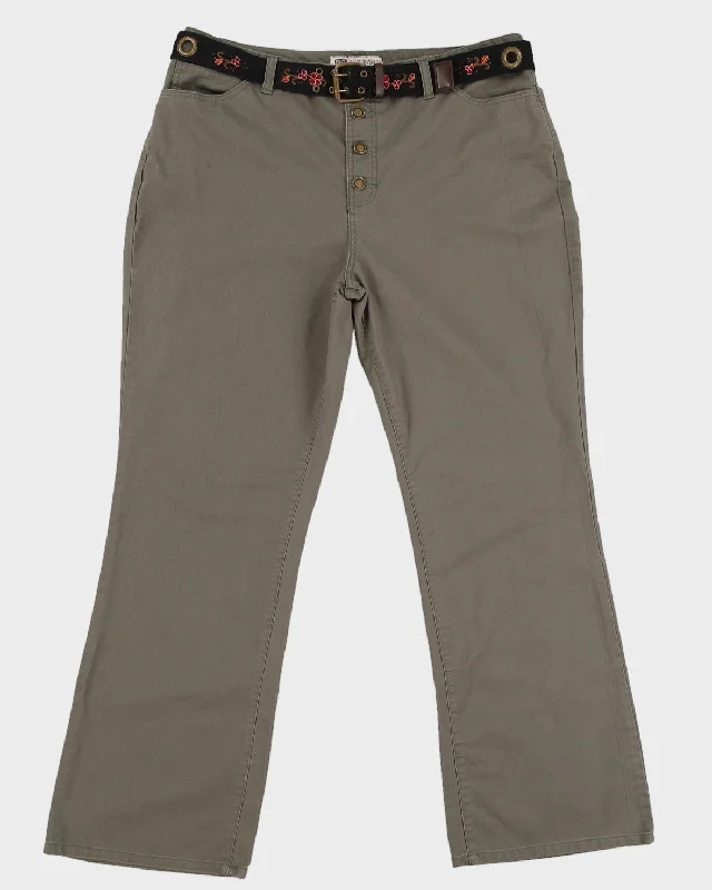 Y2K 00s Faded Glory Low Rise Flared Trousers - UK 16 Trousers Bestseller Popular