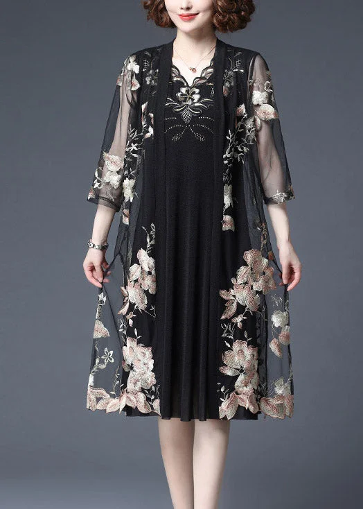 Yellow Floral Embroideried V Neck Tulle Cardigans And Tank Dress Two Piece Set Half Sleeve Spandex Blend Rayon Blend Denim Blend Yellow Floral Embroideried V Neck Tulle Cardigans And Tank Dress Two Piece Set Half Sleeve Spandex Blend Rayon Blend Denim Blend
