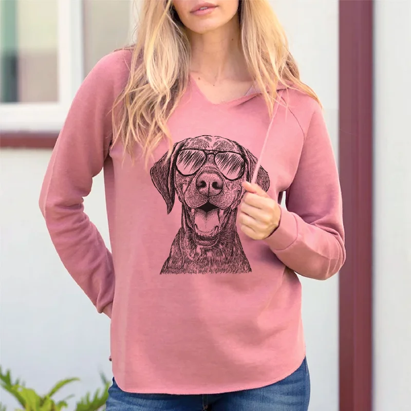 Aviator Hudson the German Shorthaired Pointer - Cali Wave Hooded Sweatshirt Hoodie with Cuffed Sleeves Snug Secure Aviator Hudson the German Shorthaired Pointer - Cali Wave Hooded Sweatshirt Hoodie with Cuffed Sleeves Snug Secure