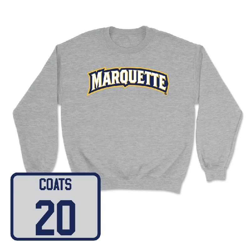 Sport Grey Women's Soccer Wordmark Crew  - Lilly Coats Pockets Sleeves Lining
