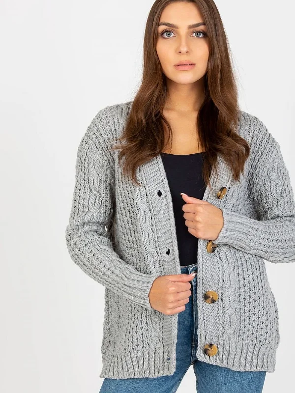 Cardigan Rue Paris Welt Pockets Slit Pockets Flap Pockets