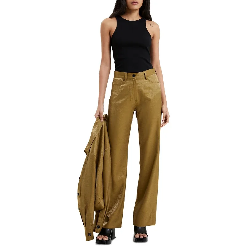 French Connection Womens Shimmer Pockets Trouser Pants Trousers fashionable chic