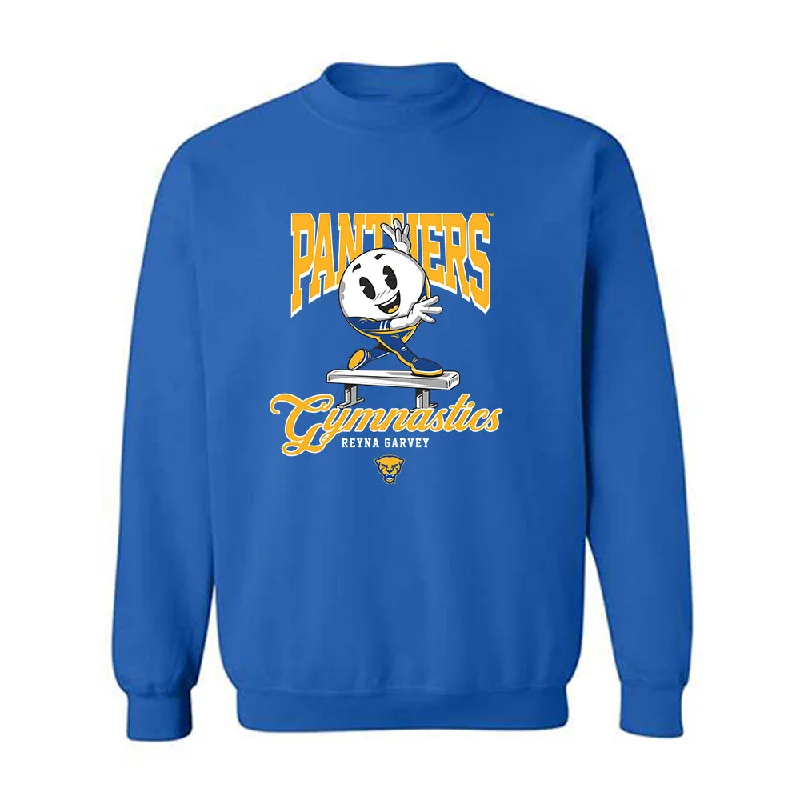 Pittsburgh - NCAA Women's Gymnastics : Reyna Garvey - Fashion Shersey Crewneck Sweatshirt Hoodie with High Neck Warm Protective