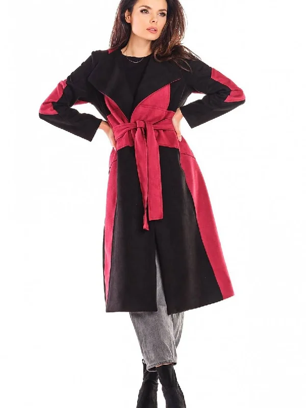 Coat awama Suede Faux Fur Shearling