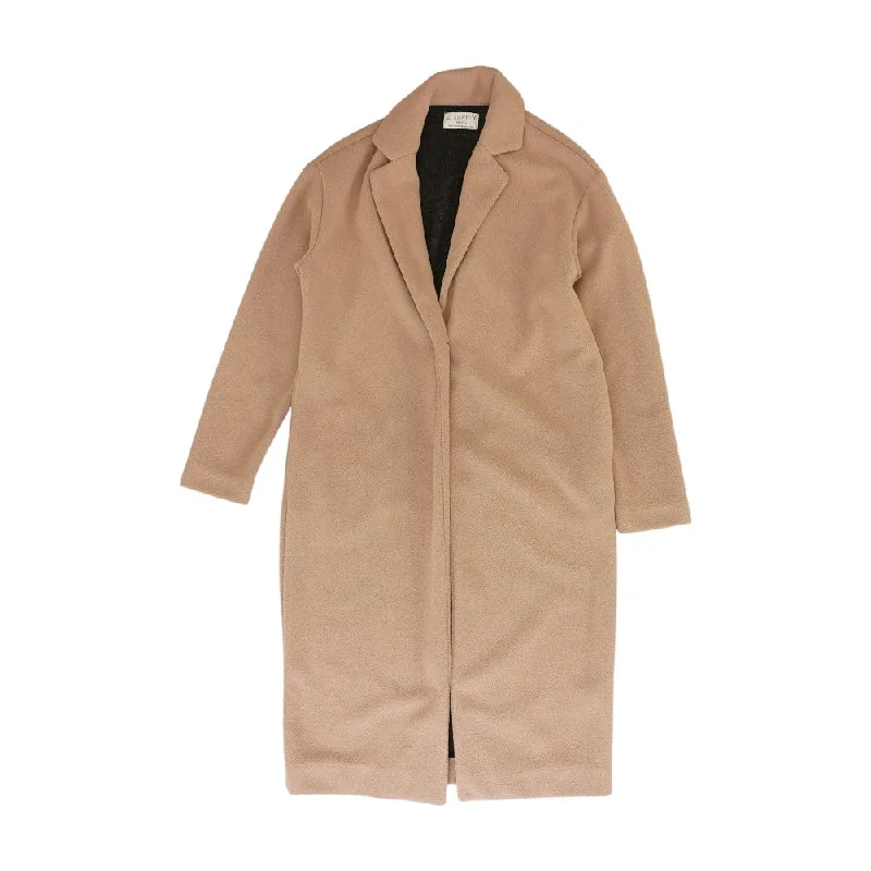 Brown Solid Coat Houndstooth Coat Plaid Coat Tartan Coat