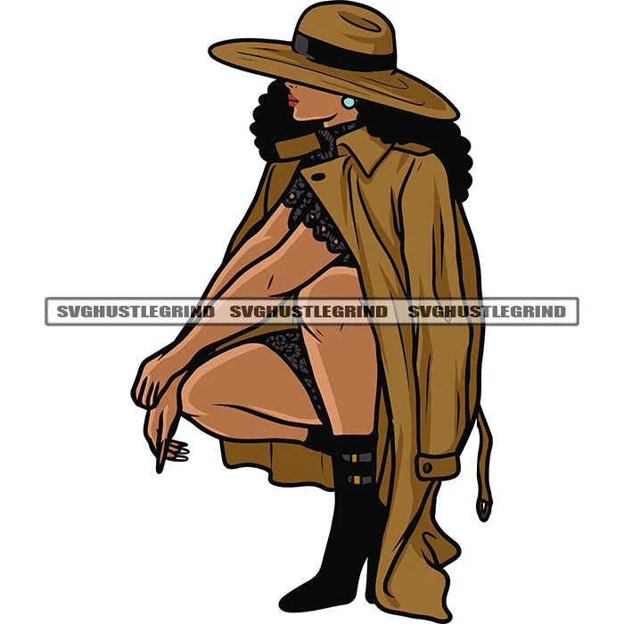 Gangster African American Woman Sitting Pose Wearing Coat And Hat Hide Face Design Element White Background SVG JPG PNG Vector Clipart Cricut Silhouette Cut Cutting Striped Polka Dot Floral Gangster African American Woman Sitting Pose Wearing Coat And Hat Hide Face Design Element White Background SVG JPG PNG Vector Clipart Cricut Silhouette Cut Cutting Striped Polka Dot Floral