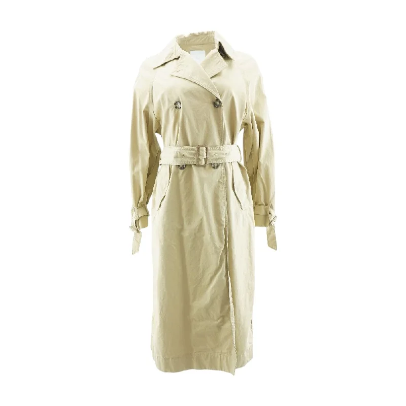 Tan Solid Coat Mesh Canvas Denim