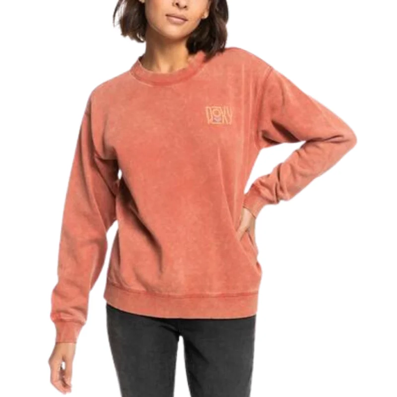 ROXY -  True Story Long-Sleeve Sweatshirt Hoodie with Ribbed Neckline Snug Warm