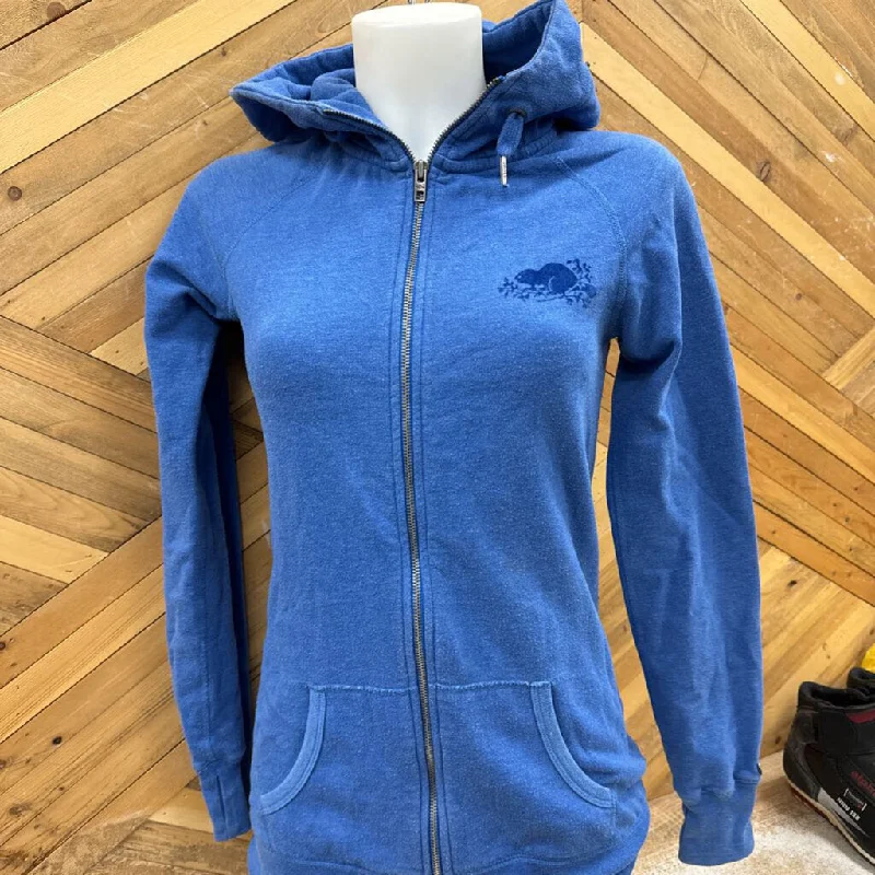 Roots- full zip hoodie : Blue -women-xs Hoodie with Pattern Geometric Abstract