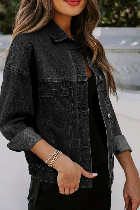 Black Long Sleeve Blazer Women's Formal Blazer