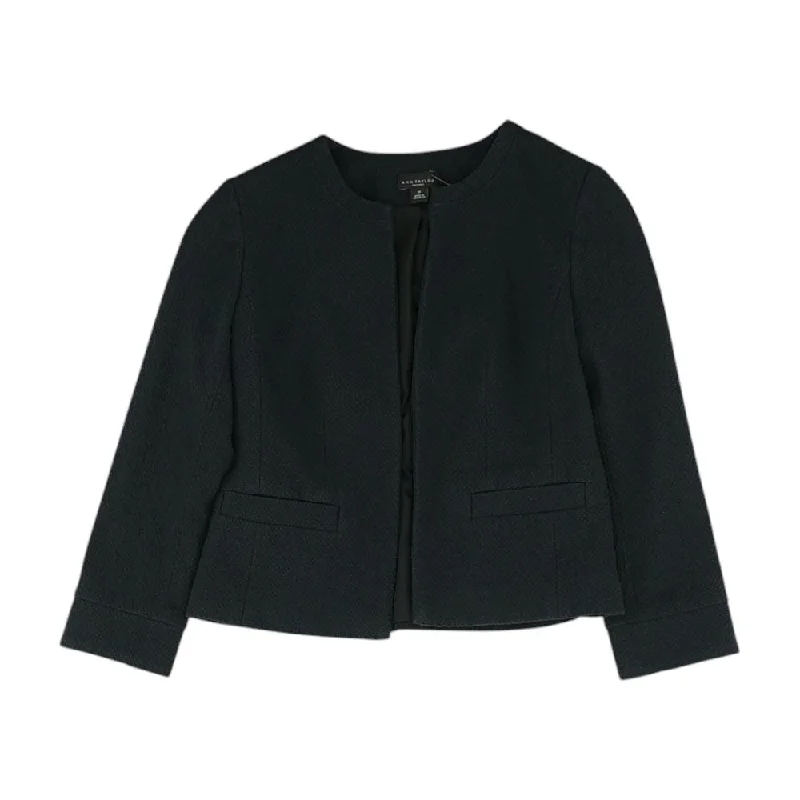 Navy Solid Blazer Women's Simple Blazer